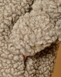 La Piscine Paris Manteau en laine et coton bouclé T-Coat*Femme Manteaux