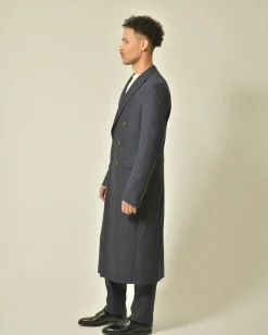 La Piscine Paris Manteau en laine mélangée à rayures Lords & Fools*Homme Manteaux