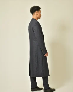 La Piscine Paris Manteau en laine mélangée à rayures Lords & Fools*Homme Manteaux