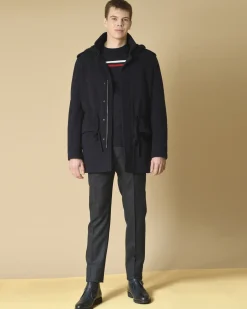 La Piscine Paris Manteau en laine mélangée à capuche Gabriele Pasini*Homme Manteaux