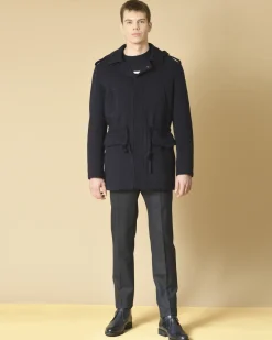 La Piscine Paris Manteau en laine mélangée à capuche Gabriele Pasini*Homme Manteaux