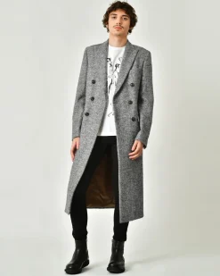 La Piscine Paris Manteau en laine mélangée chevron Lords & Fools*Homme Manteaux