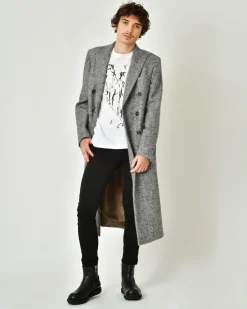 La Piscine Paris Manteau en laine mélangée chevron Lords & Fools*Homme Manteaux