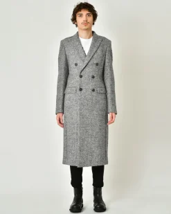 La Piscine Paris Manteau en laine mélangée chevron Lords & Fools*Homme Manteaux