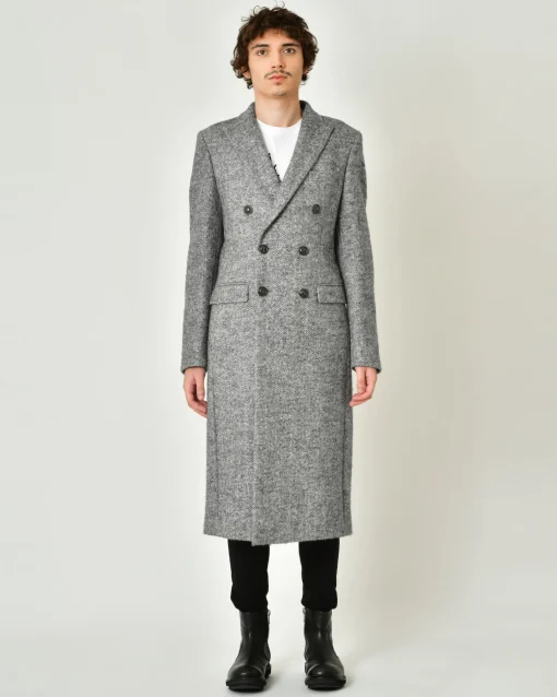 La Piscine Paris Manteau en laine mélangée chevron Lords & Fools*Homme Manteaux