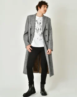 La Piscine Paris Manteau en laine mélangée chevron Lords & Fools*Homme Manteaux