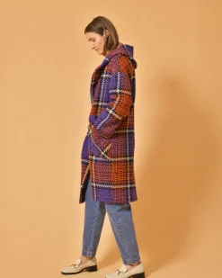 La Piscine Paris Manteau en laine mélangée à carreaux Mouche*Femme Manteaux