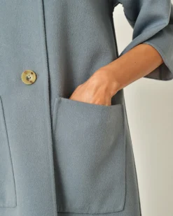 La Piscine Paris Manteau en laine mérinos réversible Sorelle Secli*Femme Manteaux