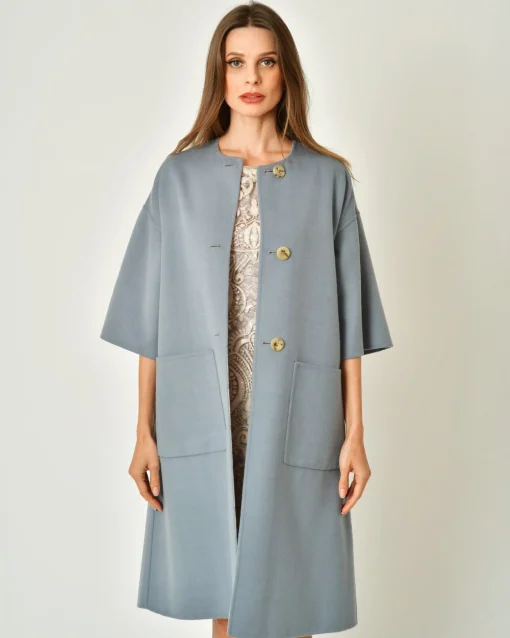 La Piscine Paris Manteau en laine mérinos réversible Sorelle Secli*Femme Manteaux