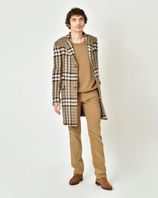 La Piscine Paris Manteau en laine prince de galles Lords & Fools*Homme Manteaux