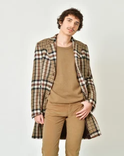 La Piscine Paris Manteau en laine prince de galles Lords & Fools*Homme Manteaux