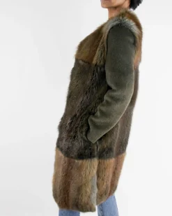 La Piscine Paris Manteau en renard et mohair Biancalani*Femme Manteaux
