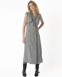 La Piscine Paris Manteau en tweed à ceinture Edward Achour*Femme Manteaux