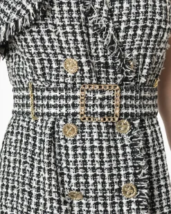 La Piscine Paris Manteau en tweed à ceinture Edward Achour*Femme Manteaux