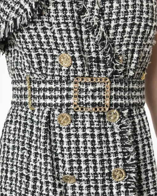 La Piscine Paris Manteau en tweed à ceinture Edward Achour*Femme Manteaux