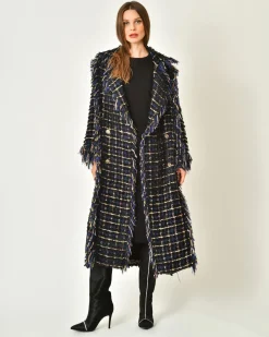 La Piscine Paris Manteau en tweed à franges Edward Achour*Femme Manteaux