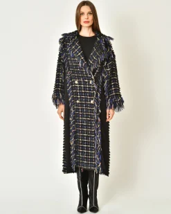 La Piscine Paris Manteau en tweed à franges Edward Achour*Femme Manteaux
