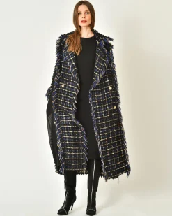 La Piscine Paris Manteau en tweed à franges Edward Achour*Femme Manteaux