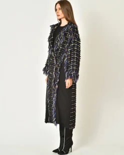 La Piscine Paris Manteau en tweed à franges Edward Achour*Femme Manteaux