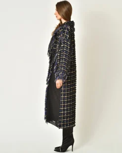 La Piscine Paris Manteau en tweed à franges Edward Achour*Femme Manteaux