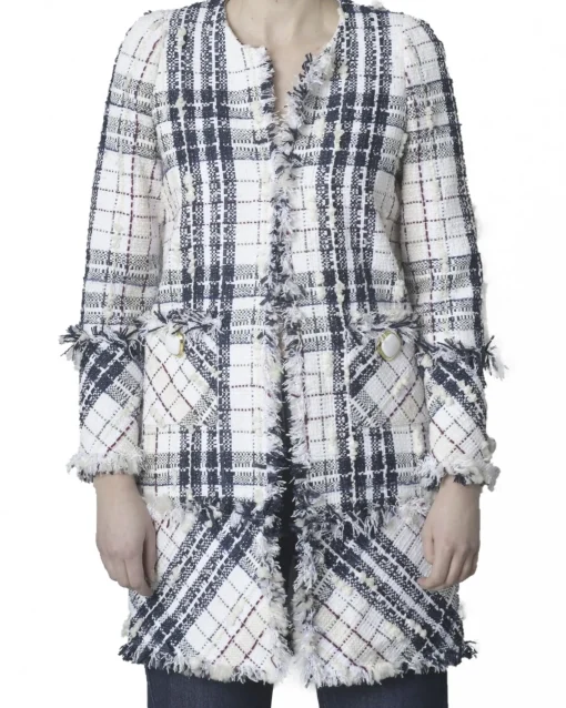 La Piscine Paris Manteau en tweed à carreaux Edward Achour*Femme Manteaux