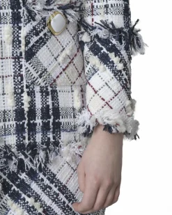 La Piscine Paris Manteau en tweed à carreaux Edward Achour*Femme Manteaux