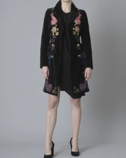 La Piscine Paris Manteau en velours à broderies Bazar Deluxe*Femme Manteaux