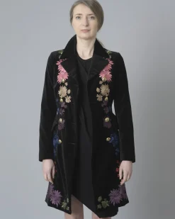 La Piscine Paris Manteau en velours à broderies Bazar Deluxe*Femme Manteaux