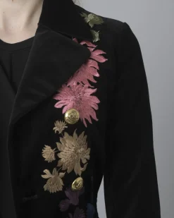 La Piscine Paris Manteau en velours à broderies Bazar Deluxe*Femme Manteaux