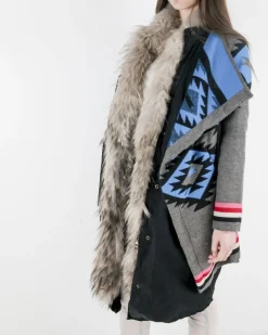 La Piscine Paris Manteau ethnique à col amovible Bazar Deluxe*Femme Manteaux