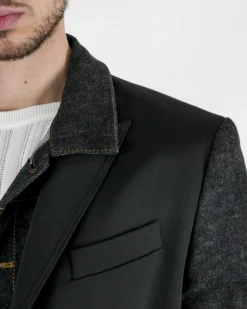 La Piscine Paris Manteau fantaisie à veste en jean Luca Roda*Homme Manteaux