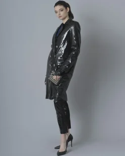 La Piscine Paris Manteau façon croco vernis Jijil*Femme Manteaux