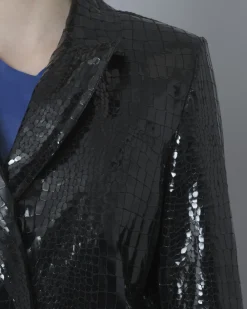 La Piscine Paris Manteau façon croco vernis Jijil*Femme Manteaux
