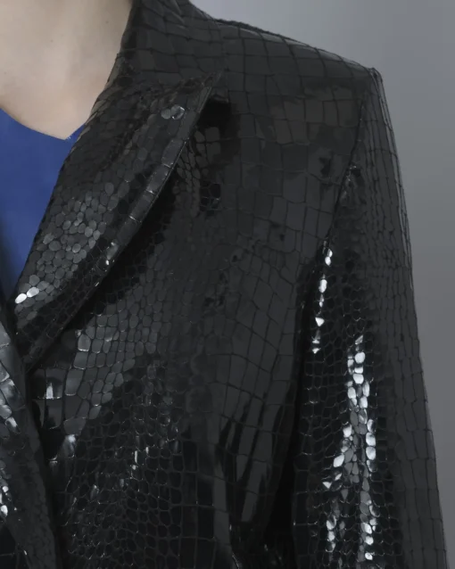 La Piscine Paris Manteau façon croco vernis Jijil*Femme Manteaux