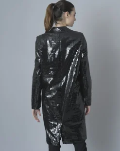 La Piscine Paris Manteau façon croco vernis Jijil*Femme Manteaux
