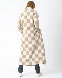 La Piscine Paris Manteau long à carreaux Mouche*Femme Manteaux