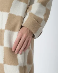 La Piscine Paris Manteau long à carreaux Mouche*Femme Manteaux