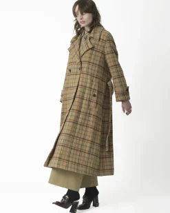 La Piscine Paris Manteau long à carreaux She'S*Femme Manteaux