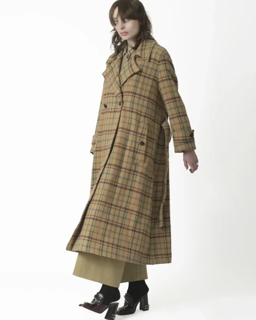 La Piscine Paris Manteau long à carreaux She'S*Femme Manteaux