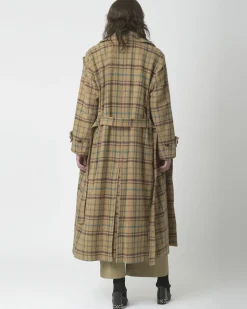 La Piscine Paris Manteau long à carreaux She'S*Femme Manteaux