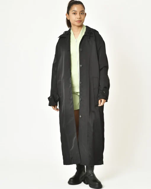 La Piscine Paris Manteau long à capuche amovible Tela*Femme Manteaux
