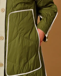La Piscine Paris Manteau matelassé olive imperméable T_Coat*Femme Manteaux