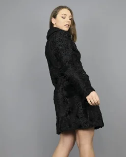 La Piscine Paris Manteau à double bouttonage en peau lainée Biancalani*Femme Manteaux