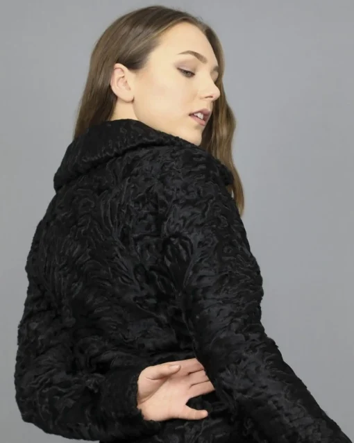 La Piscine Paris Manteau à double bouttonage en peau lainée Biancalani*Femme Manteaux