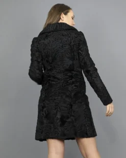 La Piscine Paris Manteau à double bouttonage en peau lainée Biancalani*Femme Manteaux