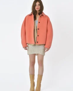 La Piscine Paris Manteau orange clair T_Coat*Femme Manteaux
