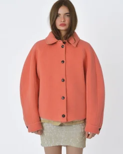 La Piscine Paris Manteau orange clair T_Coat*Femme Manteaux