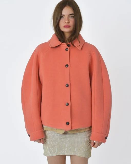 La Piscine Paris Manteau orange clair T_Coat*Femme Manteaux