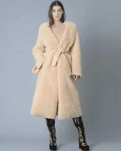La Piscine Paris Manteau réversible en peau lainée Eleventy*Femme Manteaux