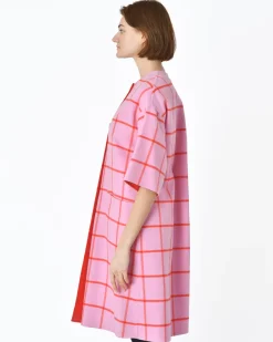 La Piscine Paris Manteau réversible à carreaux rouges Sorelle Secli*Femme Manteaux